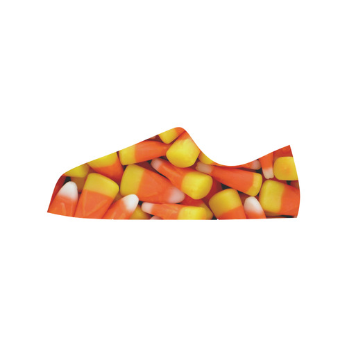 Candy Corn Low Top Canvas Shoes for Kid (Model 018)