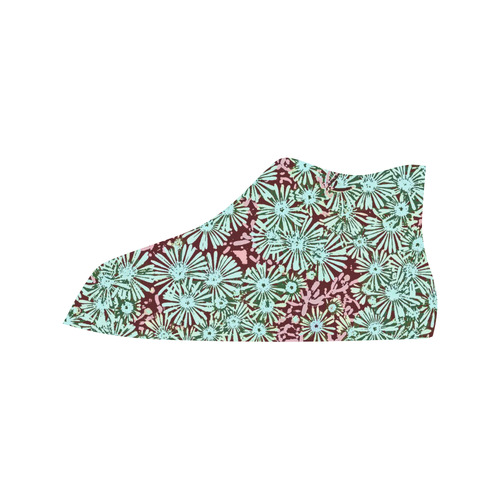 floral comic style C  by JamColors Vancouver H Women's Canvas Shoes (1013-1)