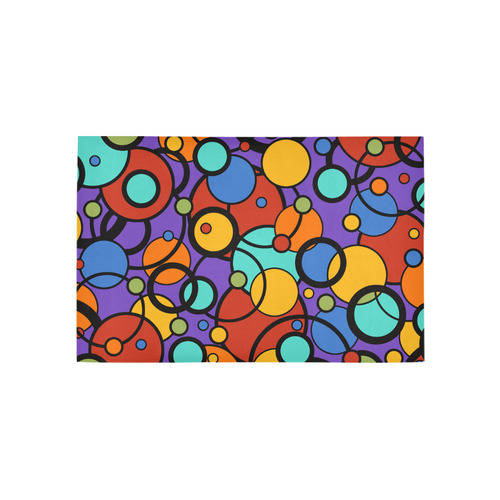 Pop Art Colorful Dot Print Rug by Juleez Area Rug 5'x3'3''