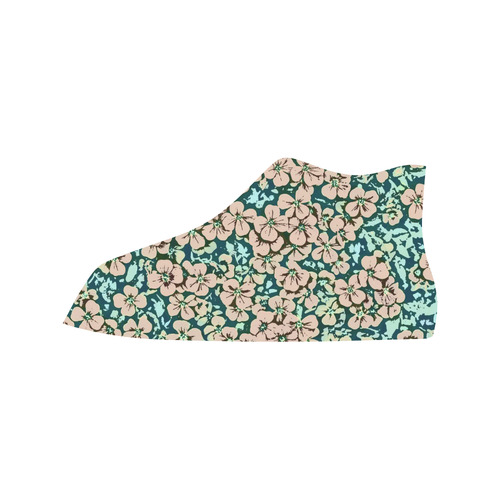 floral comic style 2 A by JamColors Vancouver H Women's Canvas Shoes (1013-1)