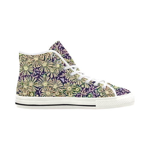 floral comic style B by JamColors Vancouver H Women's Canvas Shoes (1013-1)