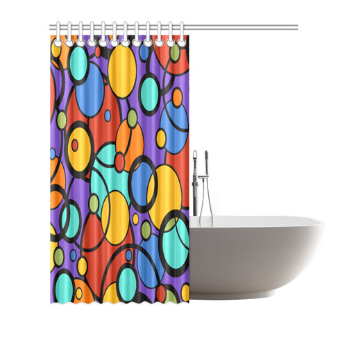 Pop Art Colorful Dot Print Shower Curtain by Juleez Shower Curtain 72"x72"