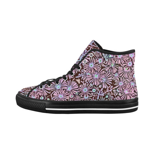 floral comic style A by JamColors Vancouver H Women's Canvas Shoes (1013-1)