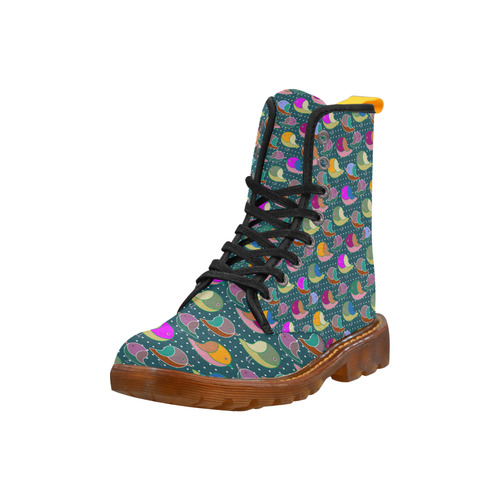 Simply Geometric Cute Birds Pattern Colored Martin Boots For Women Model 1203H