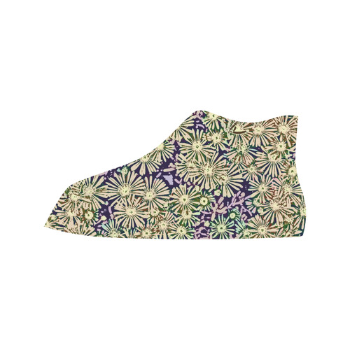 floral comic style B by JamColors Vancouver H Women's Canvas Shoes (1013-1)