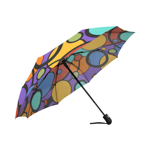 Pop Art Colorful Dot Print Umbrella by Juleez Auto-Foldable Umbrella (Model U04)