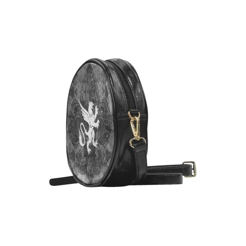 Gryphon Rampant Gothic Round Sling Bag (Model 1647)