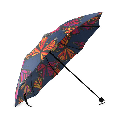Hot Monarchs on Navy Foldable Umbrella (Model U01)