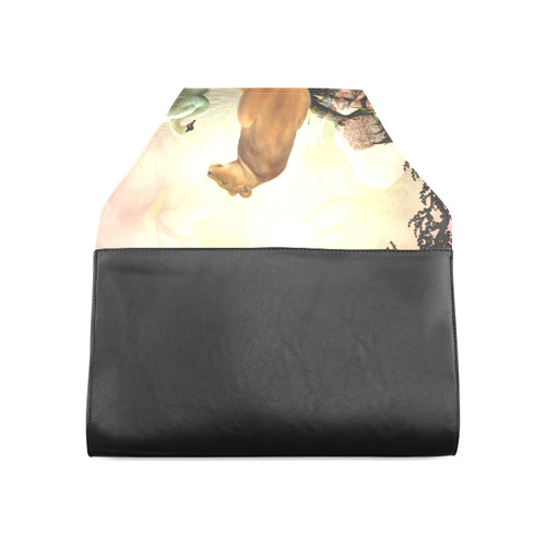 Awesome lioness in a fantasy world Clutch Bag (Model 1630)