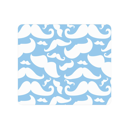 Light Blue and White Mustache Pattern Men's Clutch Purse （Model 1638）