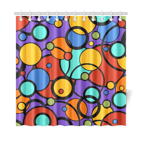 Pop Art Colorful Dot Print Shower Curtain by Juleez Shower Curtain 72"x72"