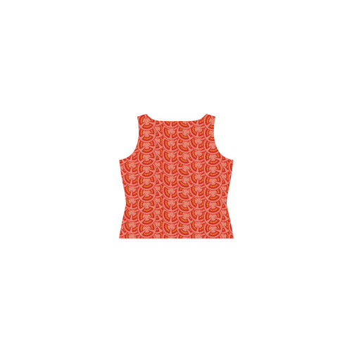 Tomato Pattern Sleeveless Splicing Shift Dress(Model D17)