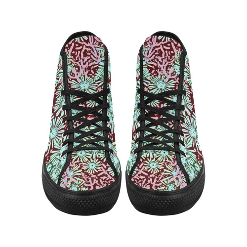 floral comic style C  by JamColors Vancouver H Women's Canvas Shoes (1013-1)