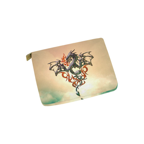 Awesome dragon, tribal Carry-All Pouch 6''x5''