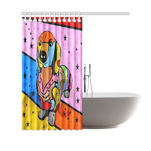 Dachshund by Nico Bielow Shower Curtain 69"x70"