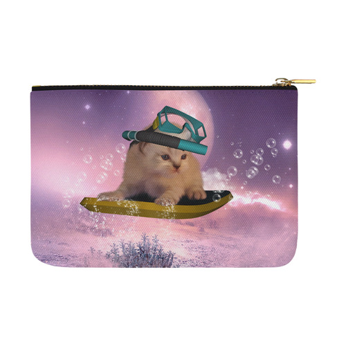 Funny surfing kitten Carry-All Pouch 12.5''x8.5''