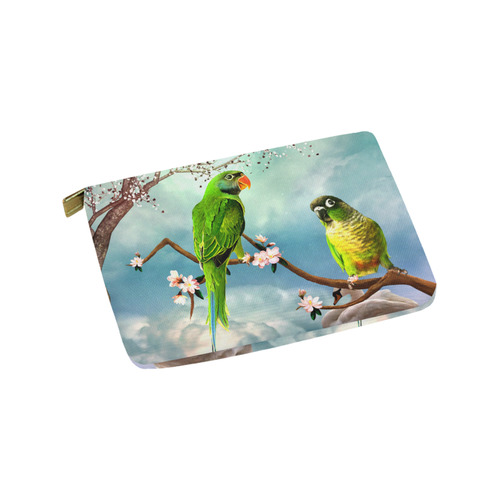 Funny cute parrots Carry-All Pouch 9.5''x6''