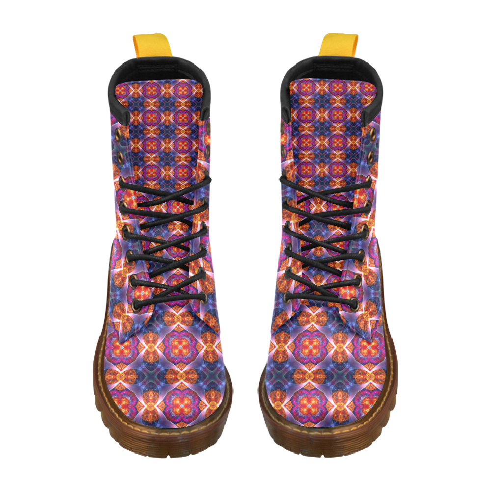 multi coloured leather boots
