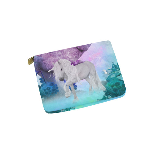 Unicorn with sleeping fairy Carry-All Pouch 6''x5''