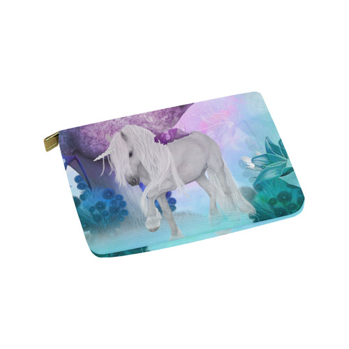 Unicorn with sleeping fairy Carry-All Pouch 9.5''x6''