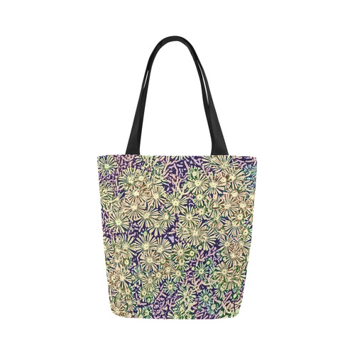 floral comic style B by JamColors Canvas Tote Bag (Model 1657)