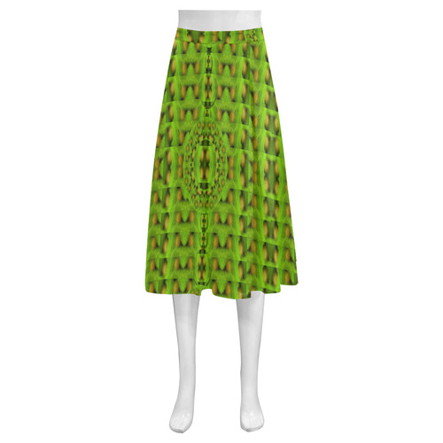 peace eggs and feathers tribute pop art Mnemosyne Women's Crepe Skirt (Model D16)