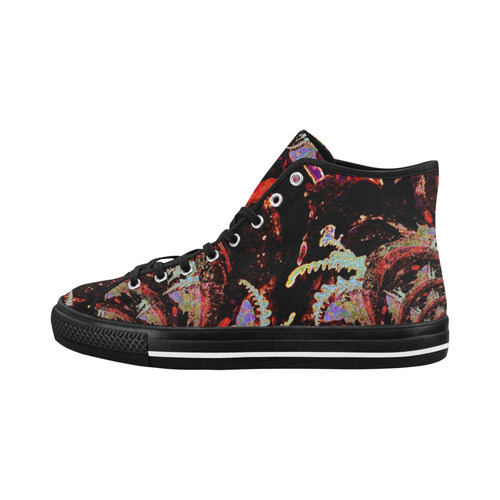 Fractal Abstract H vancouver high tops Vancouver H Women's Canvas Shoes (1013-1)