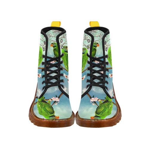 Funny cute parrots Martin Boots For Women Model 1203H