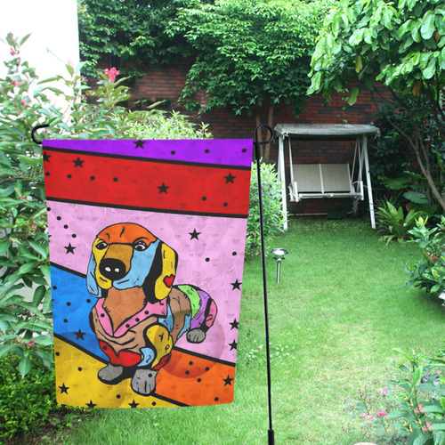 Dachshund by Nico Bielow Garden Flag 12‘’x18‘’（Without Flagpole）