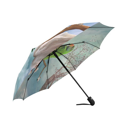 Funny cute parrots Auto-Foldable Umbrella (Model U04)