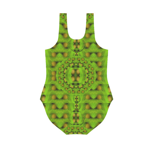 peace eggs and feathers tribute pop art Vest One Piece Swimsuit (Model S04)