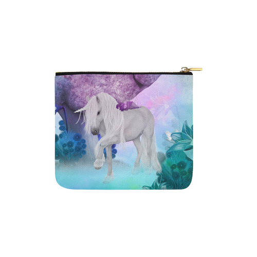 Unicorn with sleeping fairy Carry-All Pouch 6''x5''