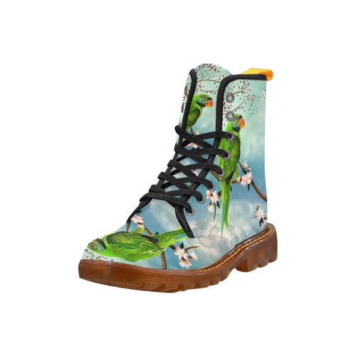 Funny cute parrots Martin Boots For Women Model 1203H