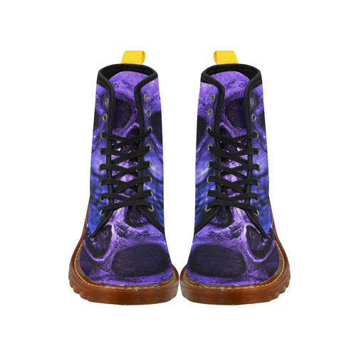 purple skull Martin Boots For Women Model 1203H