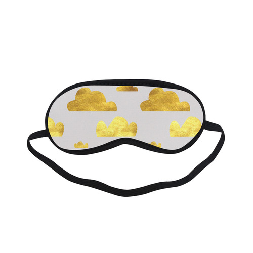 gold and pink clouds gray Sleeping Mask