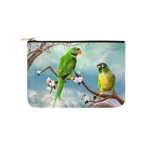 Funny cute parrots Carry-All Pouch 9.5''x6''