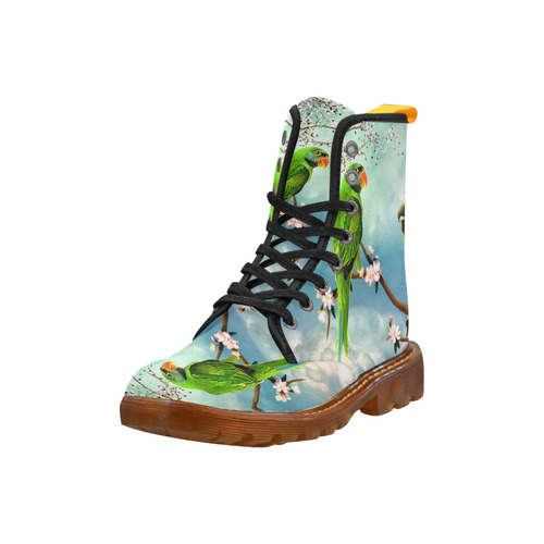 Funny cute parrots Martin Boots For Men Model 1203H