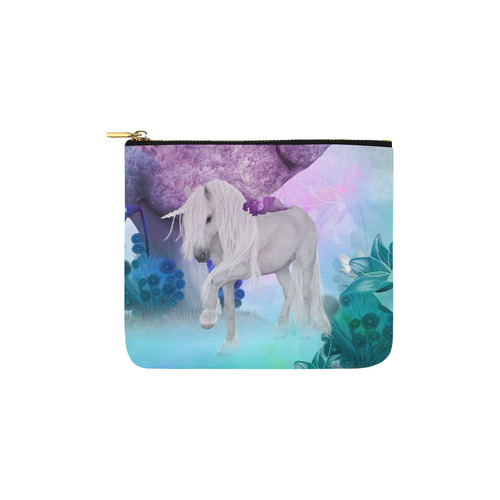 Unicorn with sleeping fairy Carry-All Pouch 6''x5''