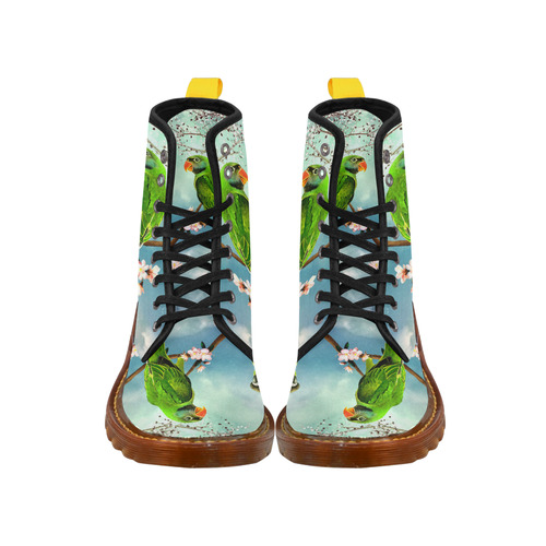 Funny cute parrots Martin Boots For Men Model 1203H