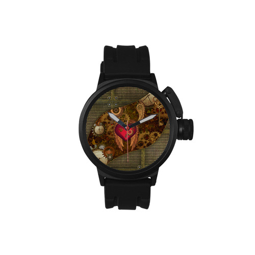 Steampunk, heart with wings Men's Sports Watch(Model 309)