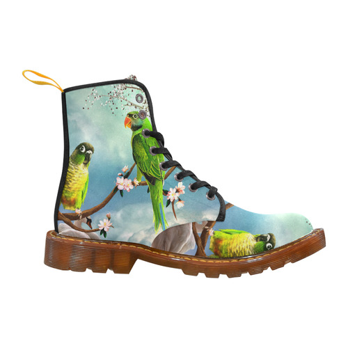 Funny cute parrots Martin Boots For Men Model 1203H