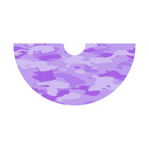 Purple Camo Tethys Half-Sleeve Skater Dress(Model D20)