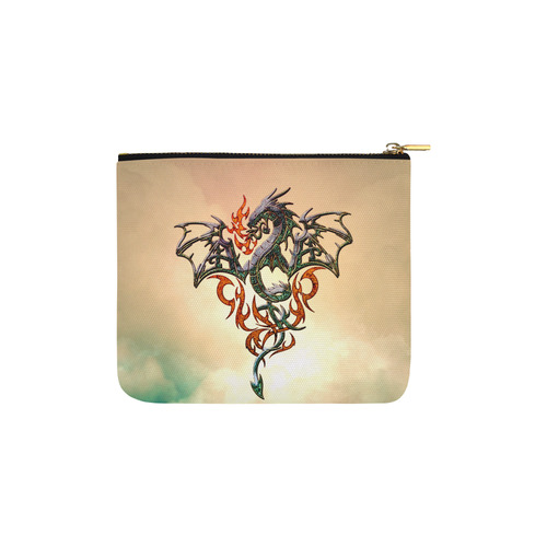 Awesome dragon, tribal Carry-All Pouch 6''x5''
