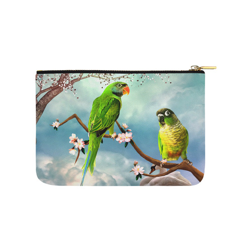 Funny cute parrots Carry-All Pouch 9.5''x6''