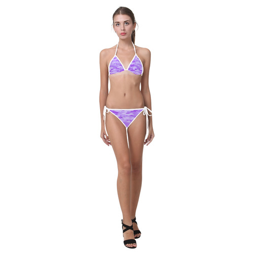 Purple Camo Custom Bikini Swimsuit (Model S01)