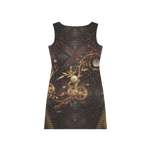 Steampunk, gallant design Rhea Loose Round Neck Dress(Model D22)