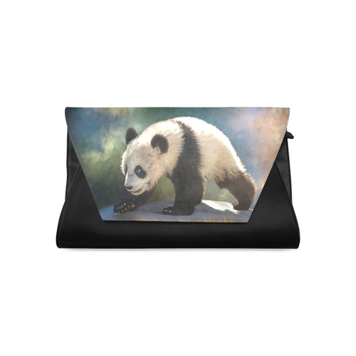 A cute painted panda bear baby. Clutch Bag (Model 1630)