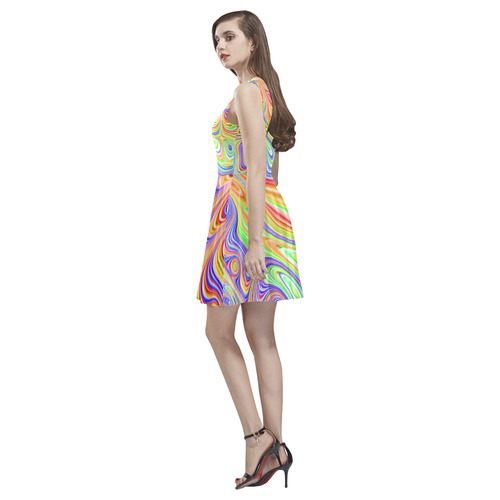 more colors in life 22D Thea Sleeveless Skater Dress(Model D19)