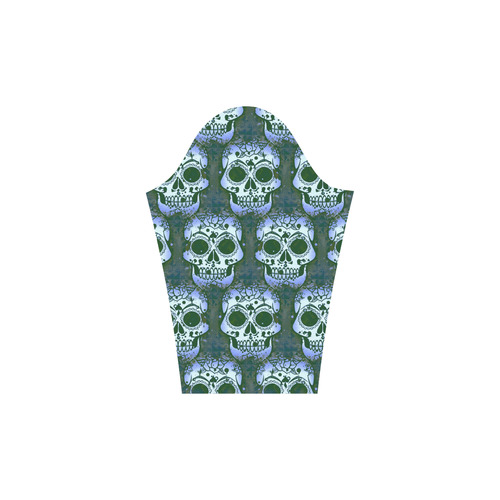 new skull allover pattern 05D by JamColors Rhea Loose Round Neck Dress(Model D22)