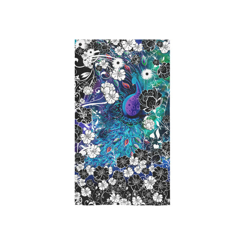 Peacock Colorful Flower Garden Hand Towel Custom Towel 16"x28"